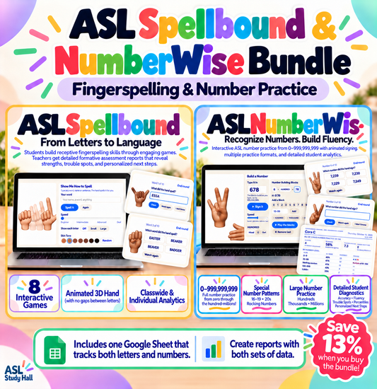 ASL Spellbound & Numbersense Bundle
